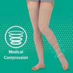 Juzo Basic medical compression garment stretch demonstration