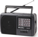 Baijiali BJL-201 portable radio front view with analog dial