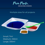 Plastic Trays 100mL, 125 Pack Medium Weigh Boats, Lab Scale Weighing Dishes | Antistatic Square Polystyrene Disposable Tray for Powder Weighing & Mixing - Image 9