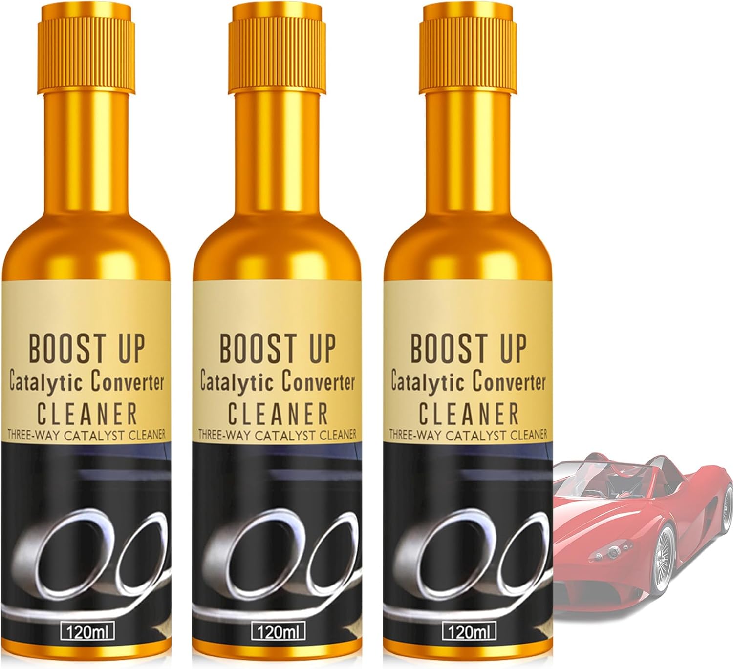 Omaky catalytic converter cleaner 3 piece set front view