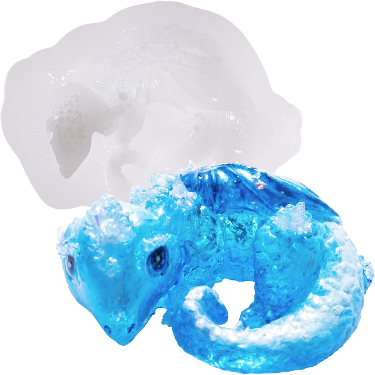 FUNSHOWCASE Sea Serpent Epoxy Resin Silicone Mold Flood Dragon for Fondant Cake Decorating, Concret, Cement, Polymer Clay, Around 4inch Large - Image 11