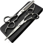 6/7-Inch Professional Hair Scissors Haircut Rose Pattern Hair Scissors Styling Tools Japanese Stainless Steel Scissor Set (7-inch cutting scissors-A) - Image 14