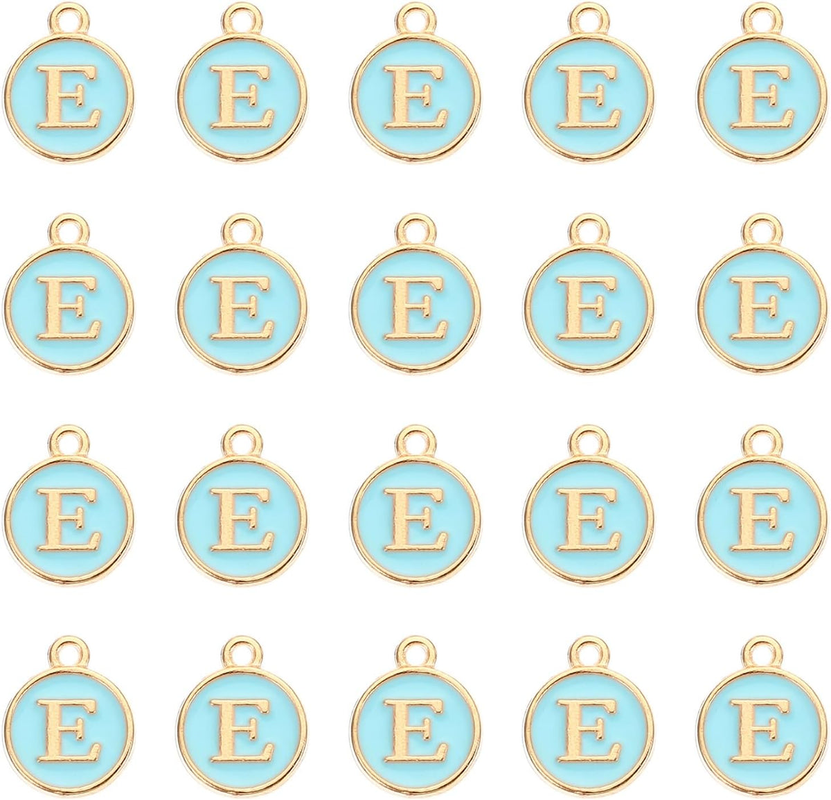 PATIKIL 50pcs Letter Charm Alphabet Charm Initial Pendant Charm Bulk Cute Double Sided Blue DIY for Jewelry Making Bracelet - Image 10