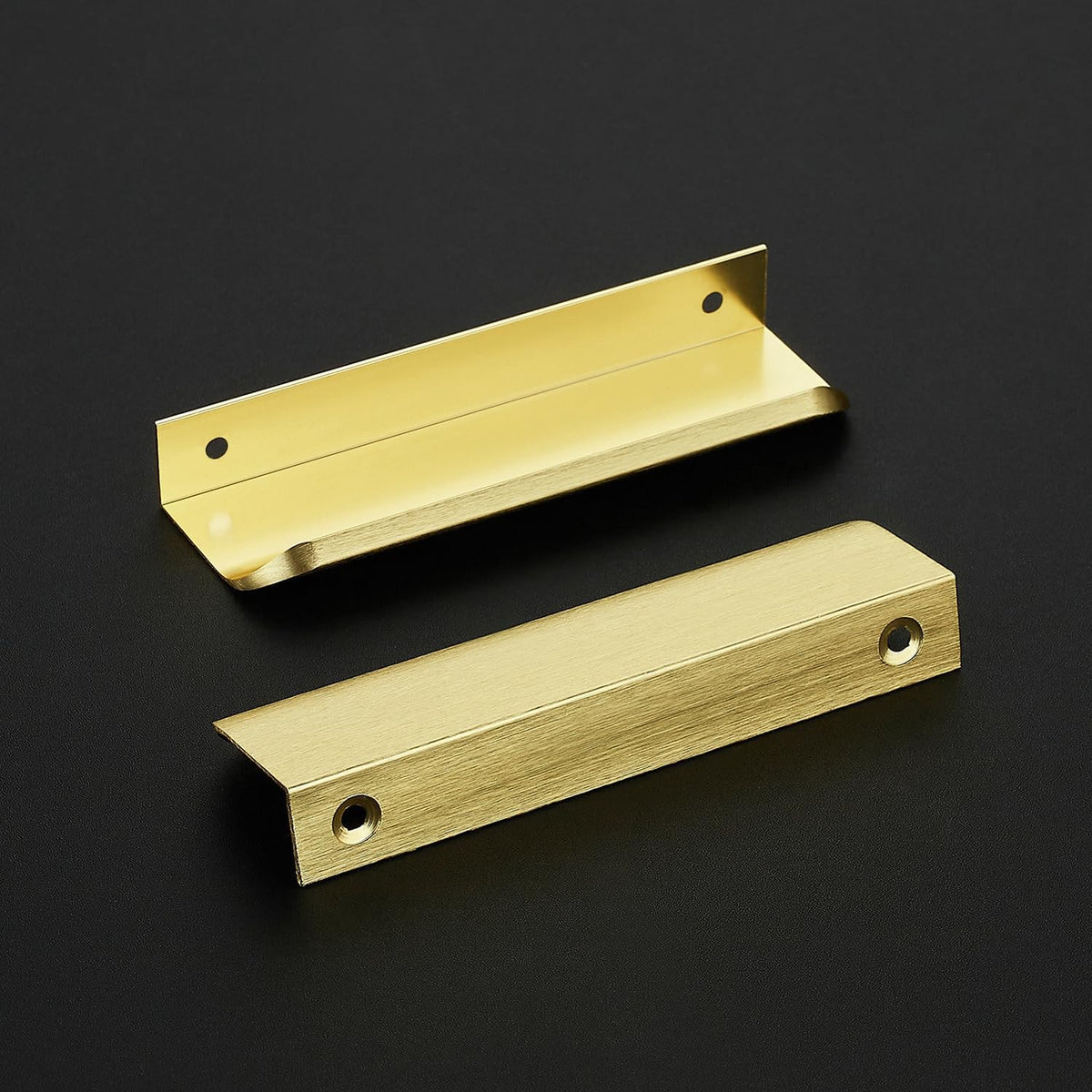 Ravinte gold finger edge pulls angled perspective shot