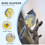 Reusable bird clothes with waterproof inner lining spread flat