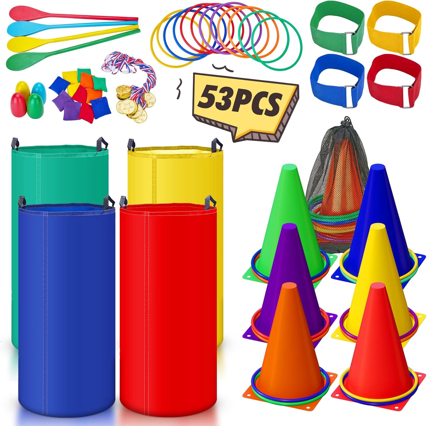 Redllo 53-piece outdoor carnival lawn game set front view