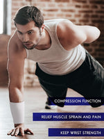 Newcotte circulation wrist support bands in gray and blue