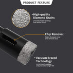 Vacuum-brazed diamond abrasive coating close-up
