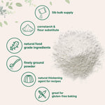 Micro Ingredients organic arrowroot powder texture closeup