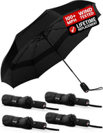 Windproof Travel Umbrella - Compact & Withstands Winds up to 100MPH, Strongest Premium Auto Folding Umbrella for Rain and Sun - Durable, Light & Portable for Women & Men, Fits Backpack & Cars - Image 10