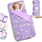 Toddler Nap Mat with Pillow, Thickened Extra Large Sleeping Bag | 55''x35'' Sleeping Mat with Blanket, Washable, Roll up, Perfect for Daycare, Preschool, Kindergarten, Boys and Girls - Image 13