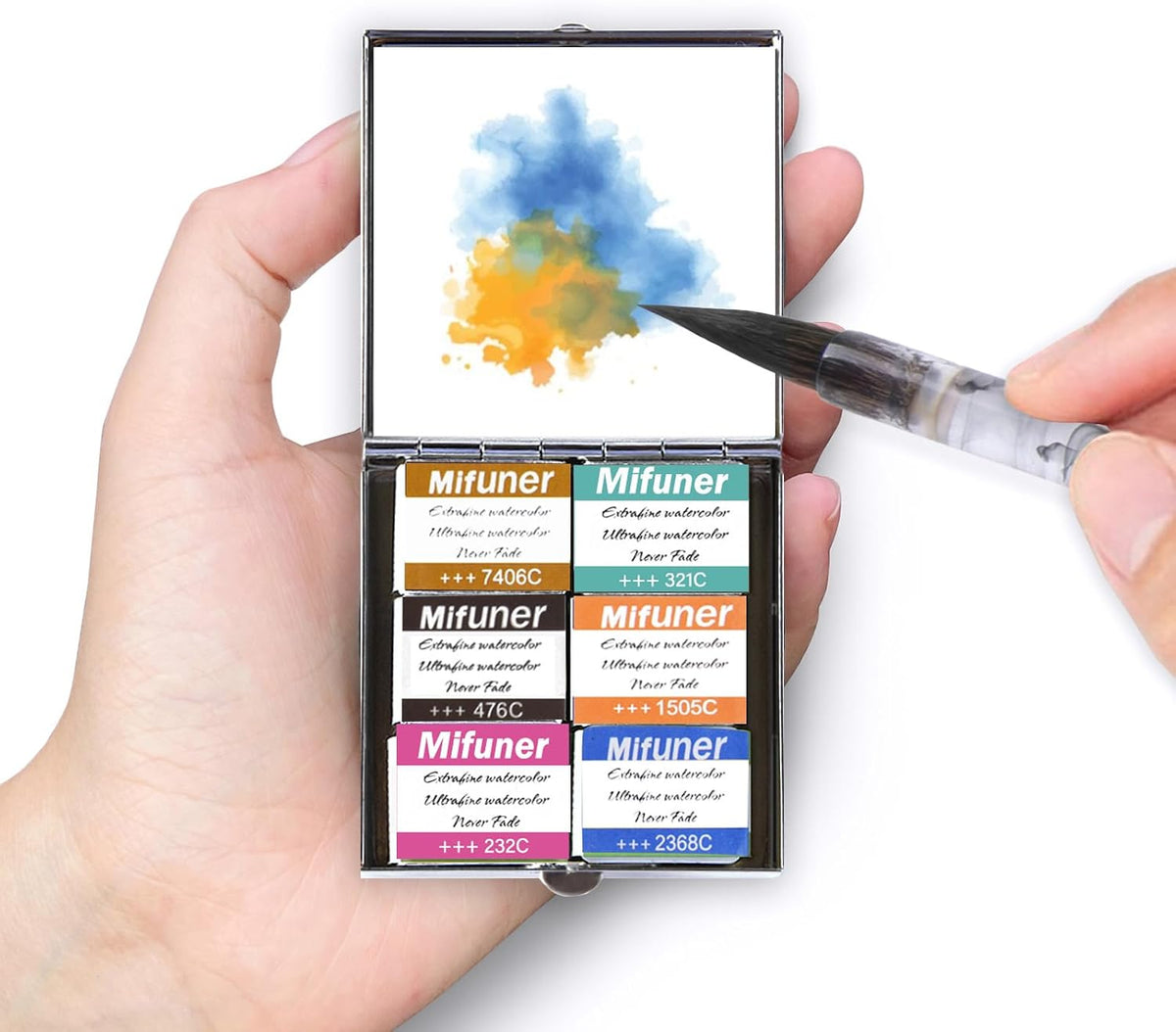 Portable Travel Watercolor Palette, Mini Metal Tin Box,12-Well Empty Tins - Image 13