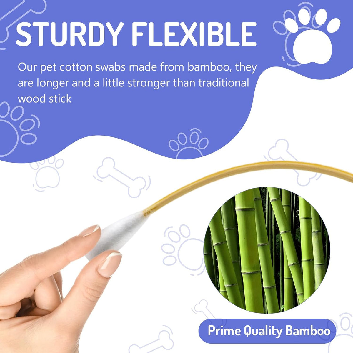 Close up of Accesfire professional pet ear cleaning swabs