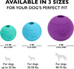 Durable rubber dog toy balls for aggressive chewers