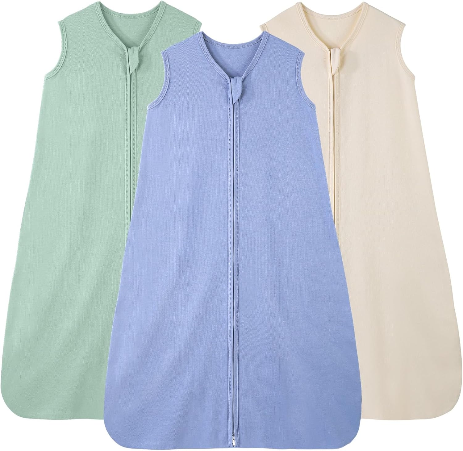 Unnivoll baby sleep sack three pack front view apricot color wearable blanket for newborns