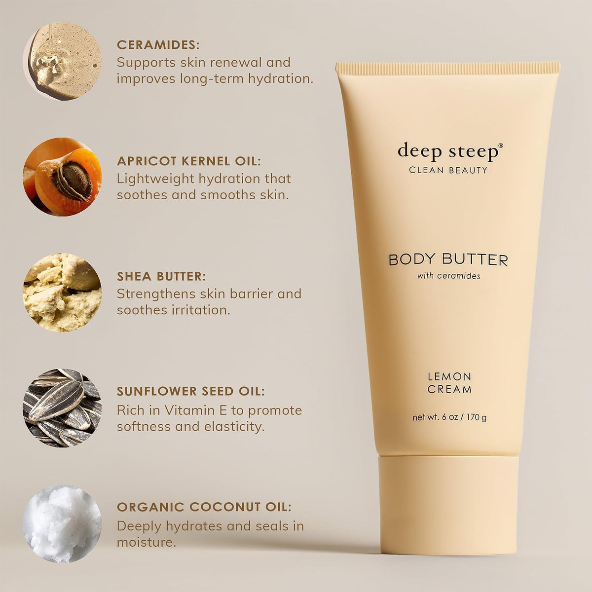 Deep Steep vegan body butter container back view