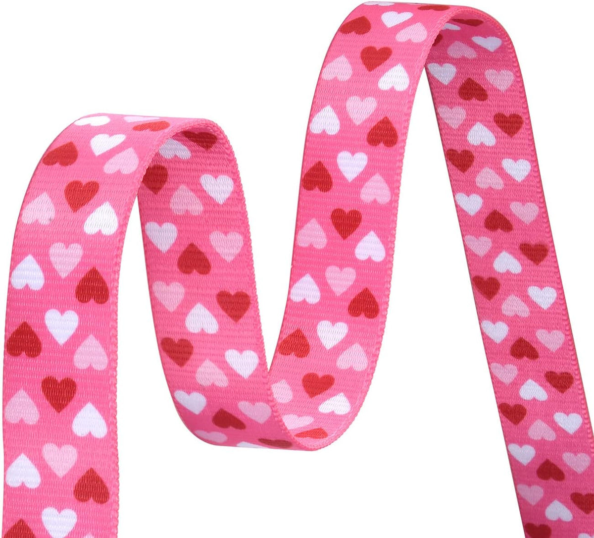 Matching pink heart pattern dog leash with durable snap hook