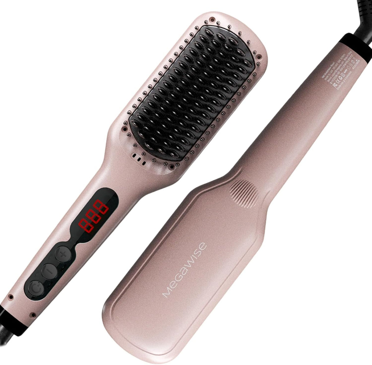 Megawise Pro Ceramic Ionic Hair Straightener Brush front view