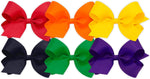 Wee Ones Girls' 6 Piece Set of Bows, Solid Grosgrain Variety Pack on a WeeStay No-Slip Hair Clip, Mini, Red, Orange, Yellow, Navy, Green, Purple - Image 10