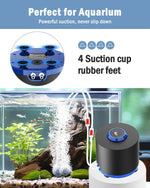 AQQA Aquarium Air Pump, Quiet Powerful Fish Tank Air Pump 3W/6W/10W with Stainless Steel Dual Outlet, Adjustable Oxygen Aerator Pump with Air Stone Bubbler for Fish Tank Up to 200 Gallon 3W (Tubby) - Image 5