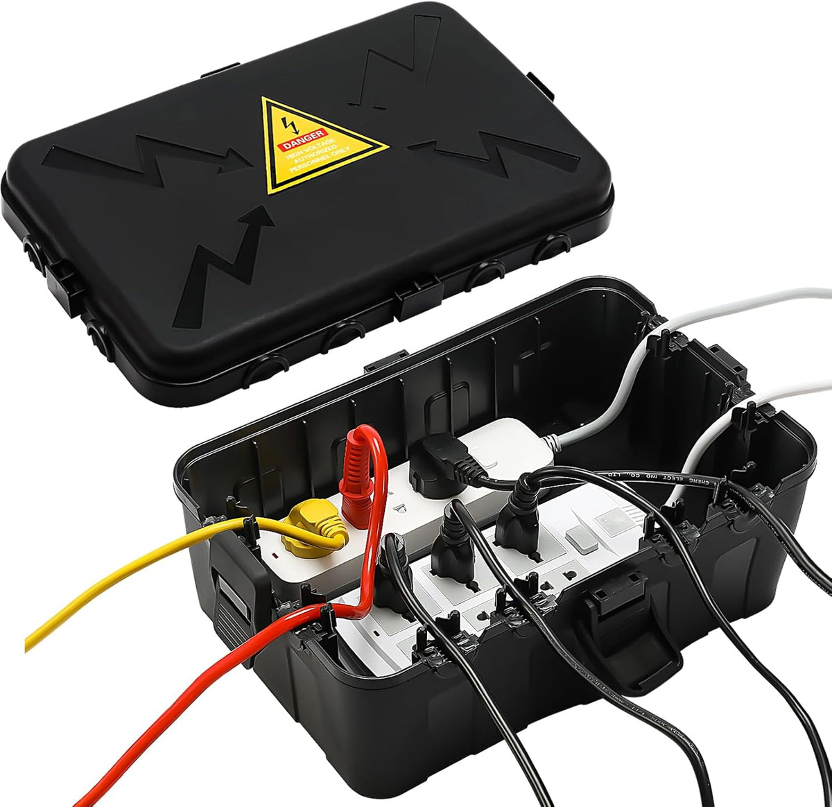 Hrensaw Large Outdoor Electrical Box(12.5x8.5x5inch),IP54 Waterproof Outdoor Outlet Covers,Weatherproof Extension Cord Covers Protect Outlet,Plug,Timer,Power Strip,Holiday Light,Grey - Image 14