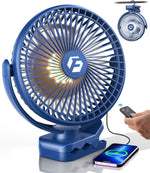 8" Clip on Fan, 20000mAh Rechargeable Fan Battery Portable, Strong Airflow | 3 Speeds, USB Fan Small Desk Fan Personal Quiet Fan for Office, Stroller, Bedroom, Camping, Gifts for Men - Image 9