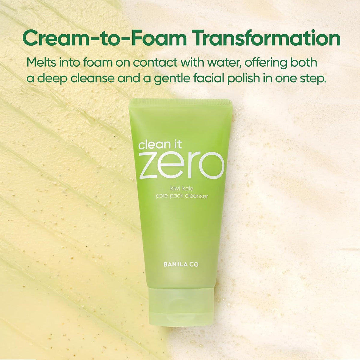 Banila Co Clean It Zero pore clarifying facial wash application