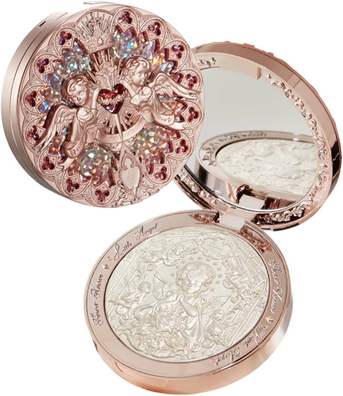 Flower Knows Little Angel Embossed Highlighter front view showcasing baroque design