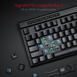 Redragon K580 gaming keyboard macro keys close up