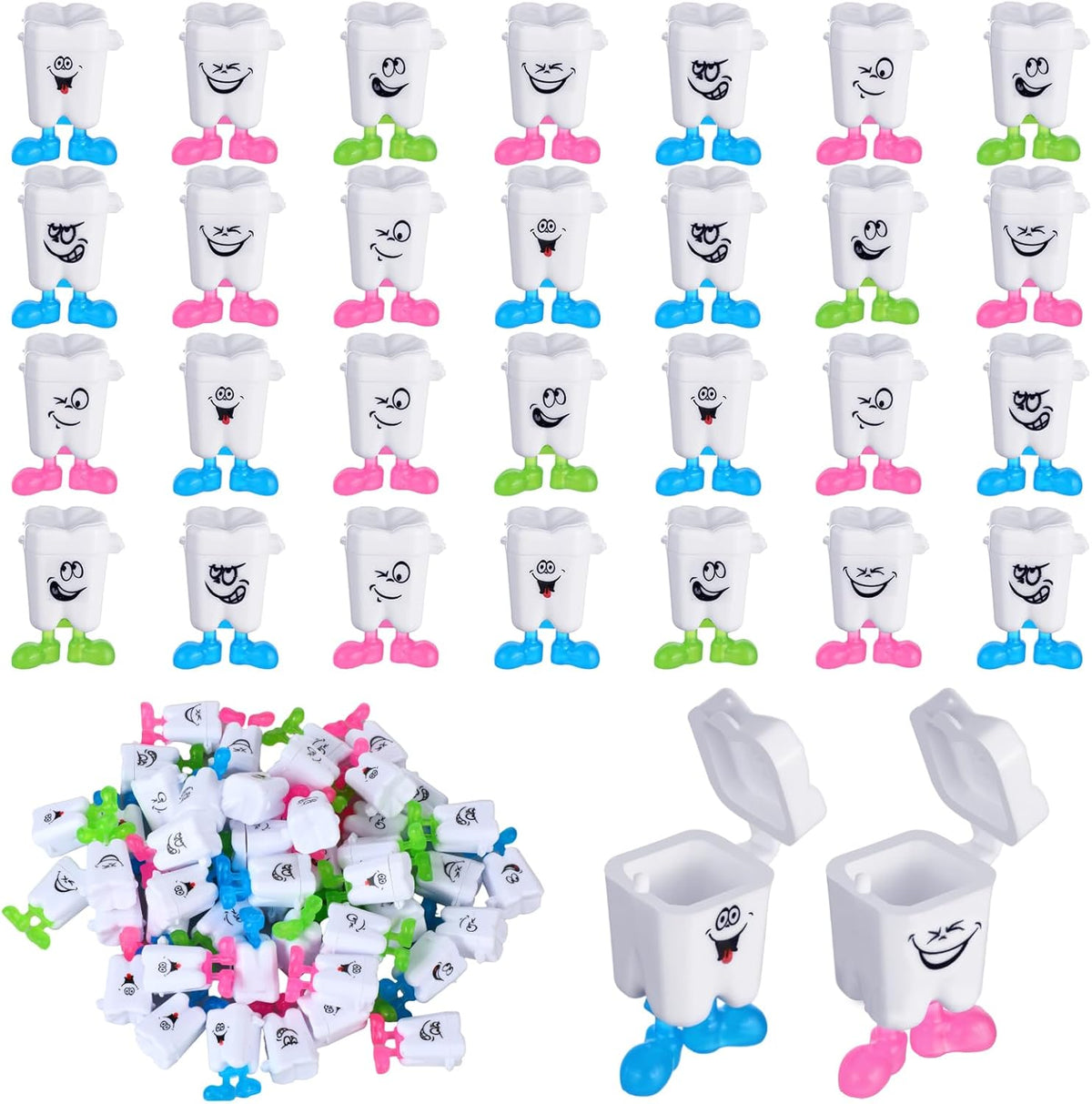 Yaomiao 30 Piece Teeth Storage Box set front view