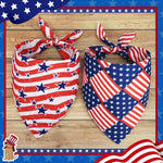 Vivifying brand American themed pet apparel on a white background
