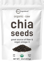 Micro Ingredients organic chia seeds front view packaging