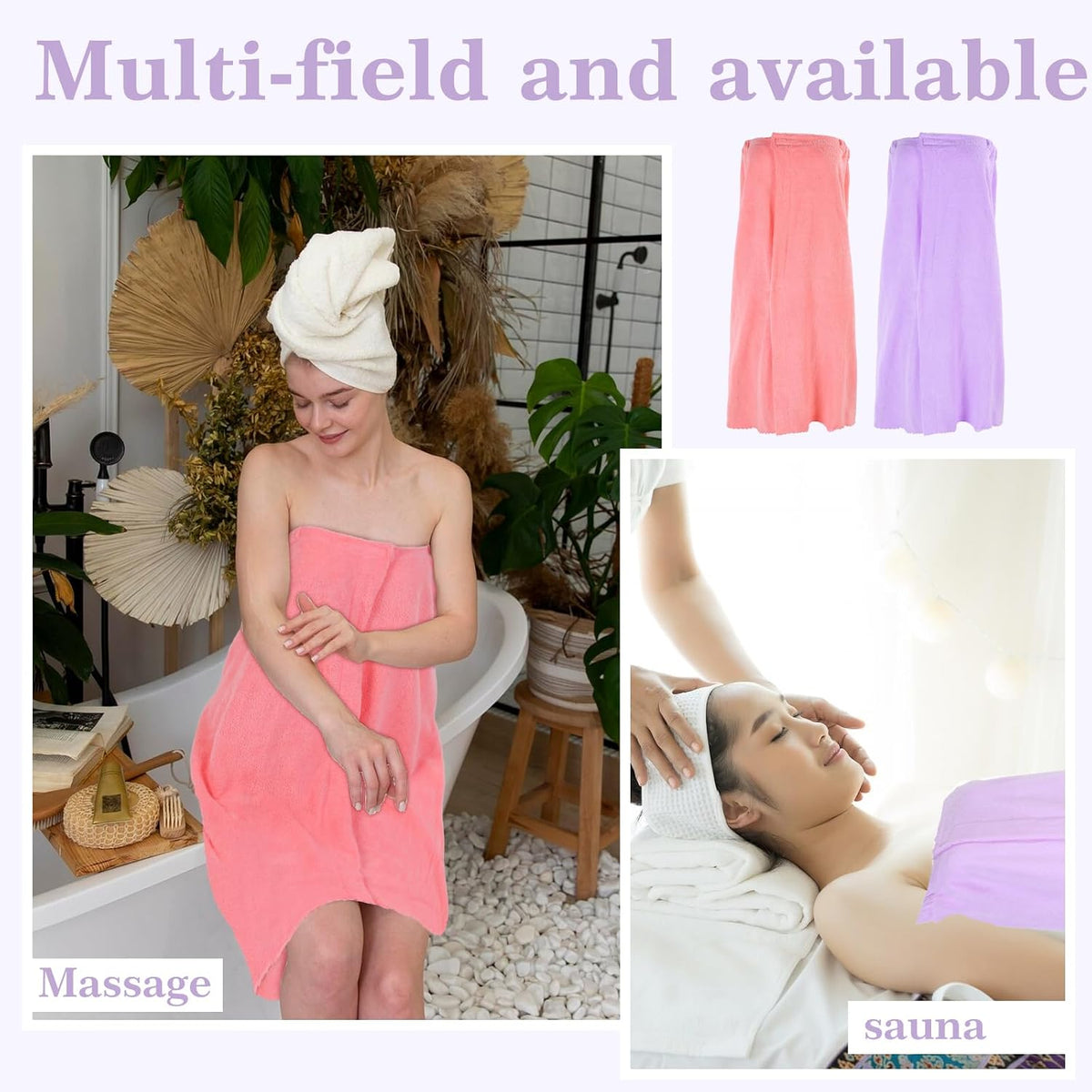 Lloussak towel wrap showing fabric texture