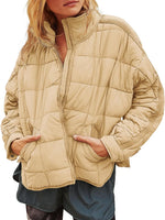 Puffer Jacket Womens Lightweight Oversized Quilted Jacket Warm Coat | Lightweight, Oversized Silhouette, Side Slits, Puffer Jacket for Womens, Quilted Jackets for Womens, Winter Coats for Womens - Image 11