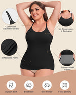 Euyzou black compression tank top anti-roll hem feature