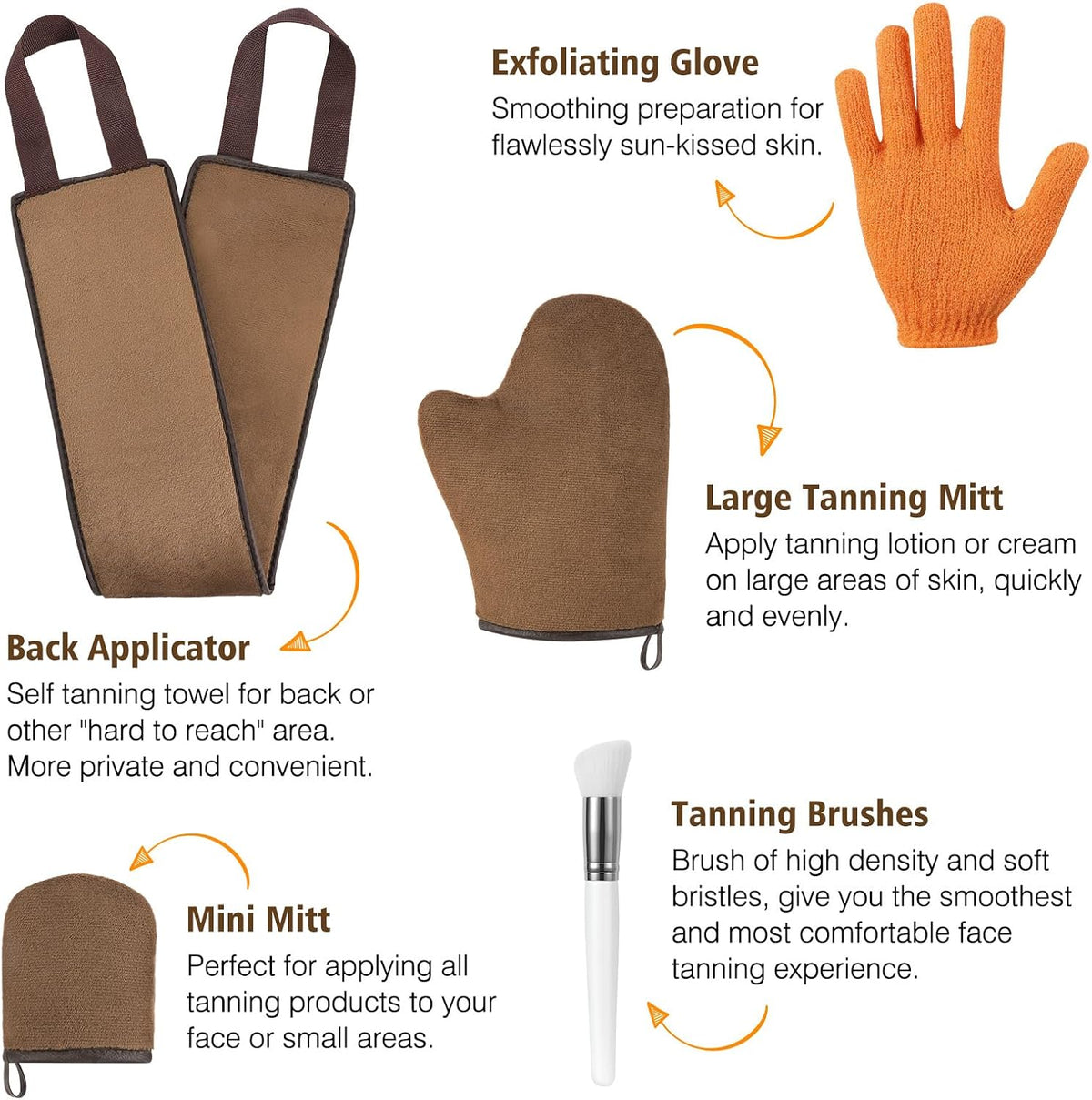Luxspire velvet tanning glove and mitt set