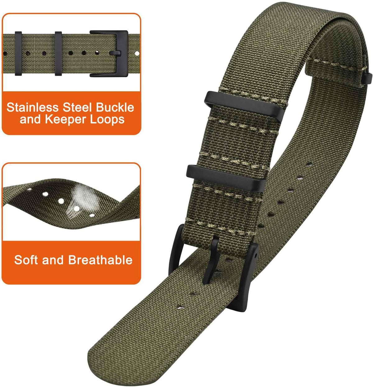 ANNEFIT waterproof watch band with included spring bar tool