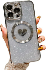 HYUEKOKO pink heart magnetic case lifestyle display