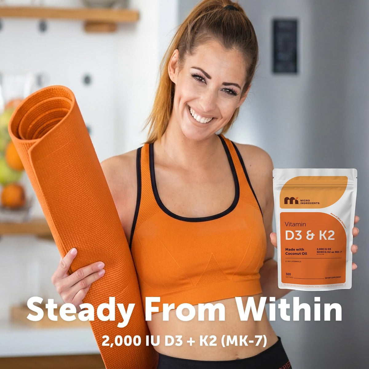 Micro Ingredients vitamin d3 k2 daily wellness support
