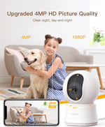Arenti dual band WiFi camera showing compact setup on a living room shelf.