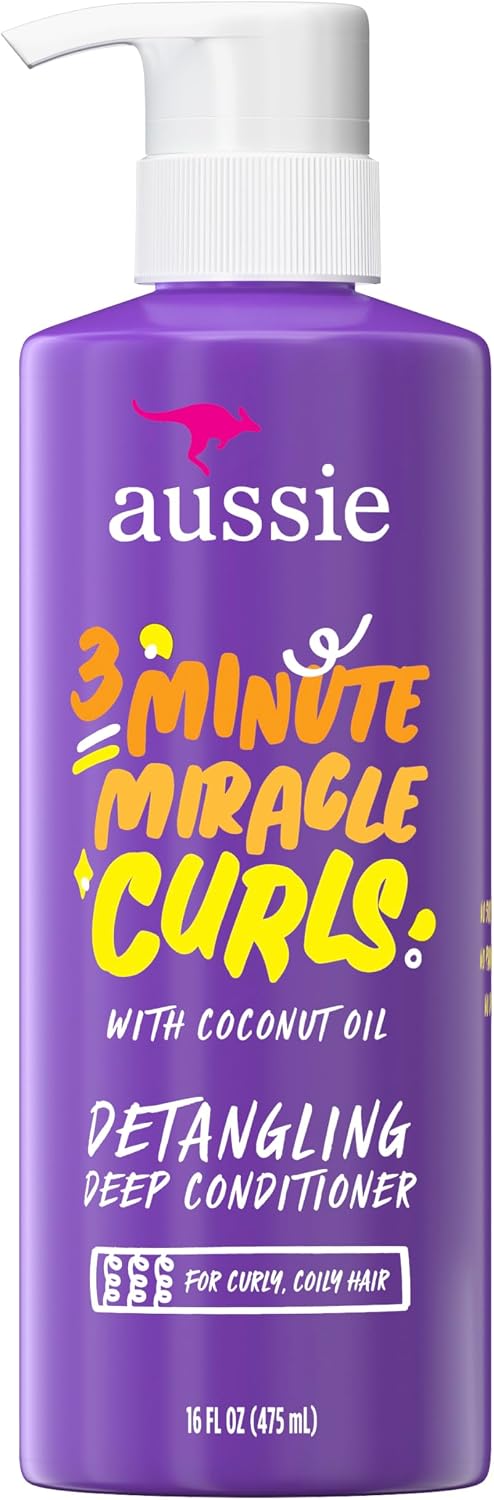 Aussie 3 Minute Miracle Curls Deep Conditioner front view bottle