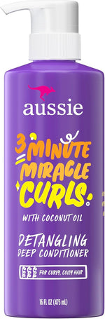 Aussie 3 Minute Miracle Curls Deep Conditioner front view bottle