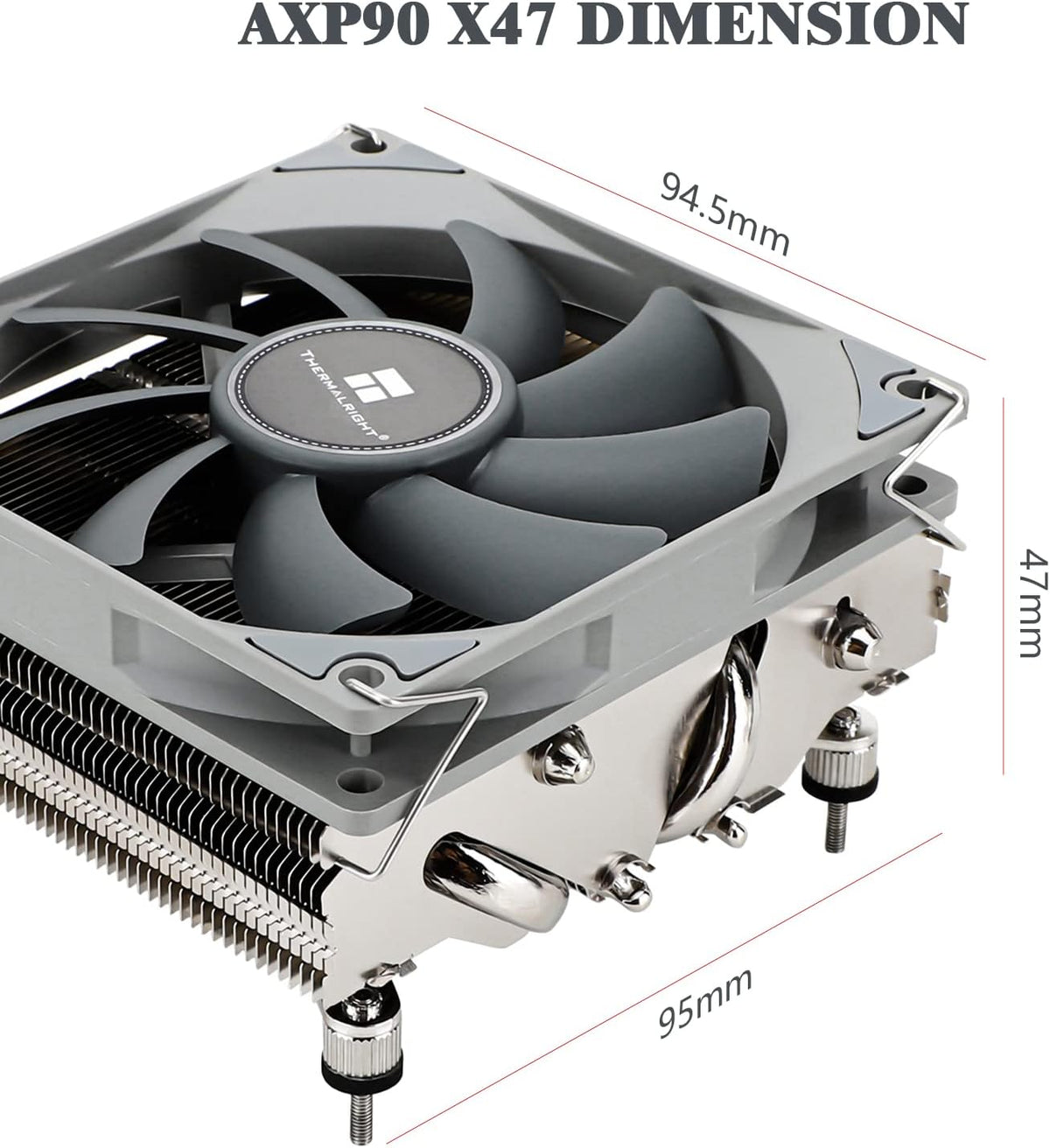 Thermalright AXP90-X47 accessory kit including mounting hardware and thermal paste