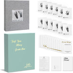Ai Bei Parent Co. baby inkless milestone cards and green gift box front view