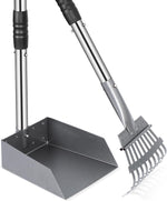 Heeyoo Dog Pooper Scooper, Dog Poop Tray and Rake Set, Pet Waste Removal Scoop with Long Adjustable Sectional Stainless Handles - Image 10