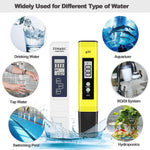 GuDoQi pH meter and TDS tester kit accessories and packaging.