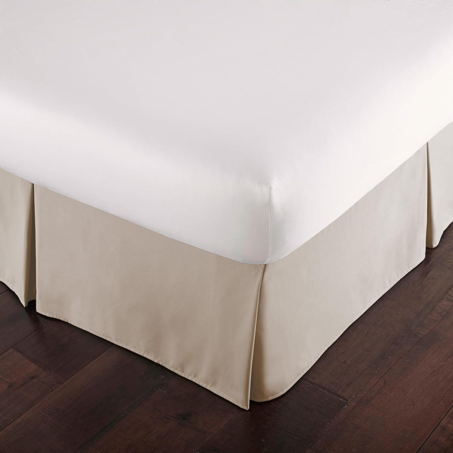 Southshore Fine Living King Bed Skirt in Bone color front view