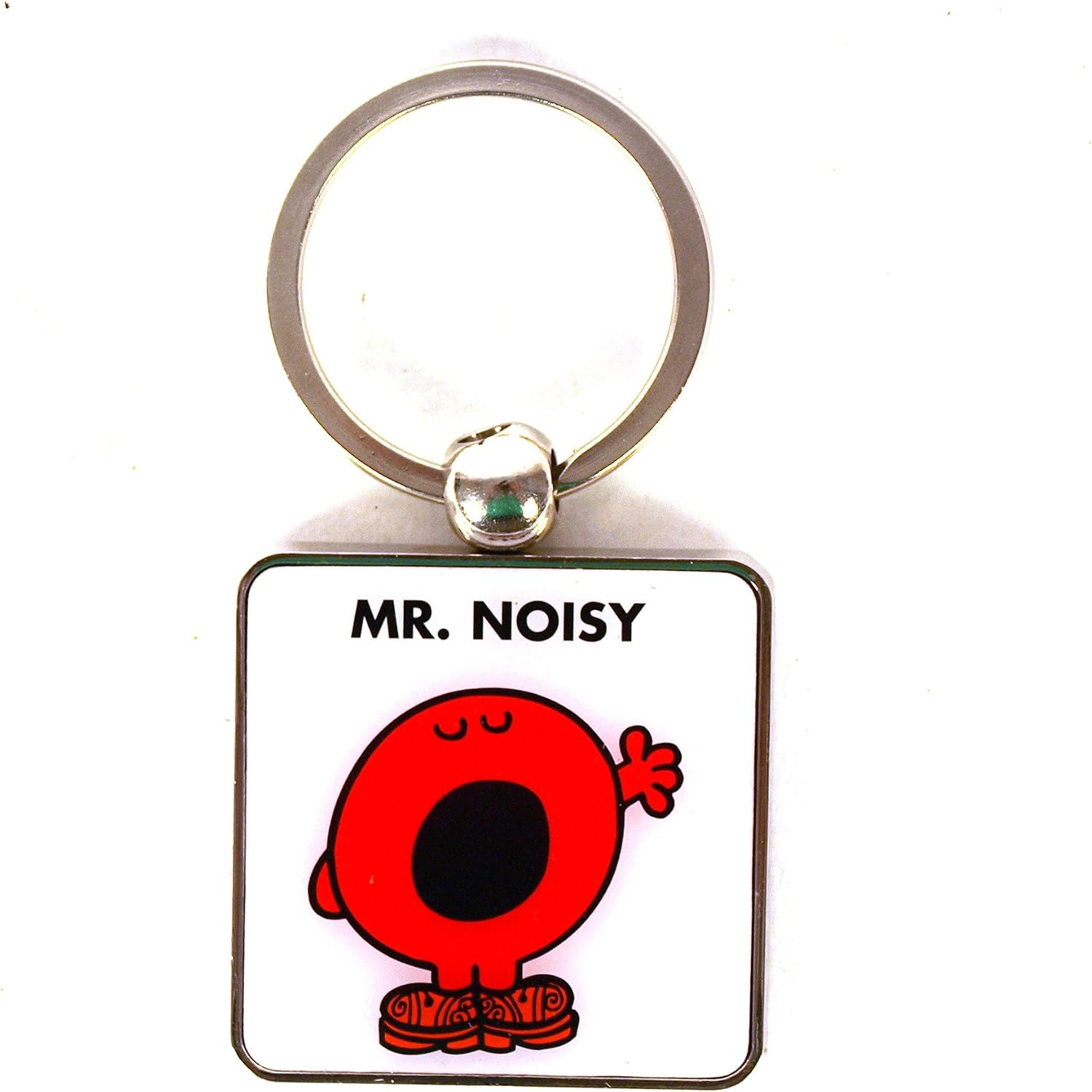 If Mr Men Mr Noisy keyring front view metal accessory