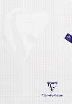 Clairefontaine stapled binding detail on square ruled notebook