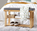 Loveboat dining bench pad with removable zippered cover open